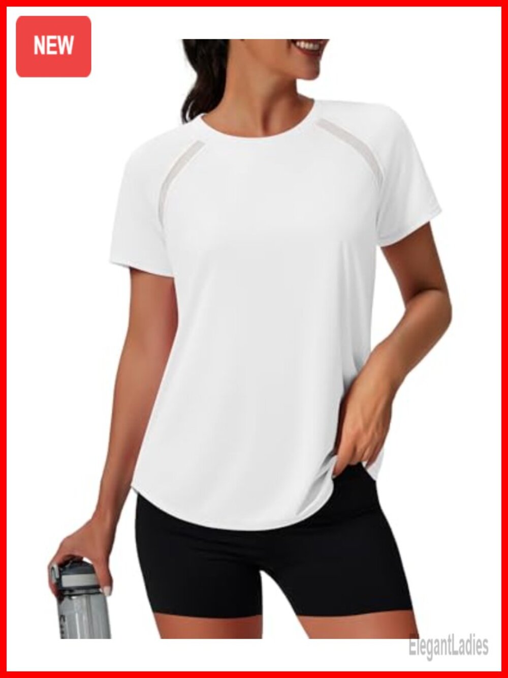 Womens Workout Top Short Sleeve Mesh UPF 50 Athletic Yoga Running Shirt